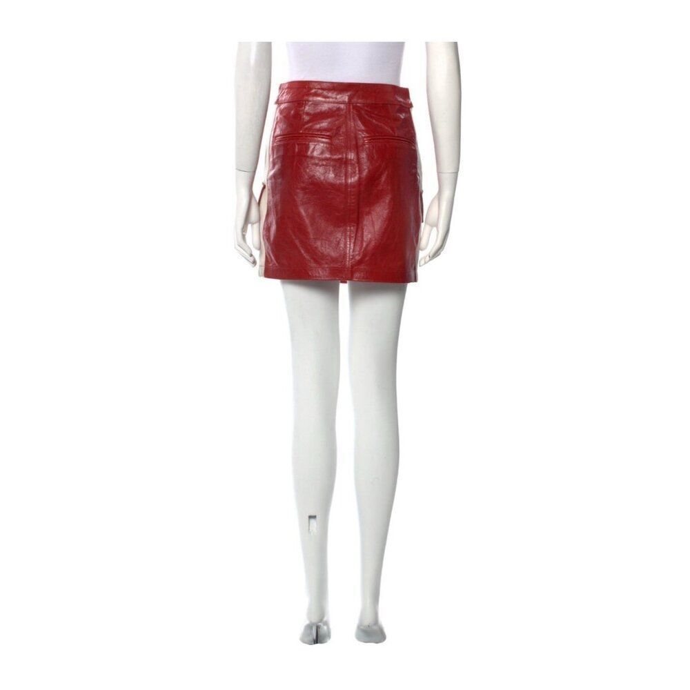 Frame Authentic Genuine Lamb Leather Mini Skirt 26 Small - Picture 6 of 10